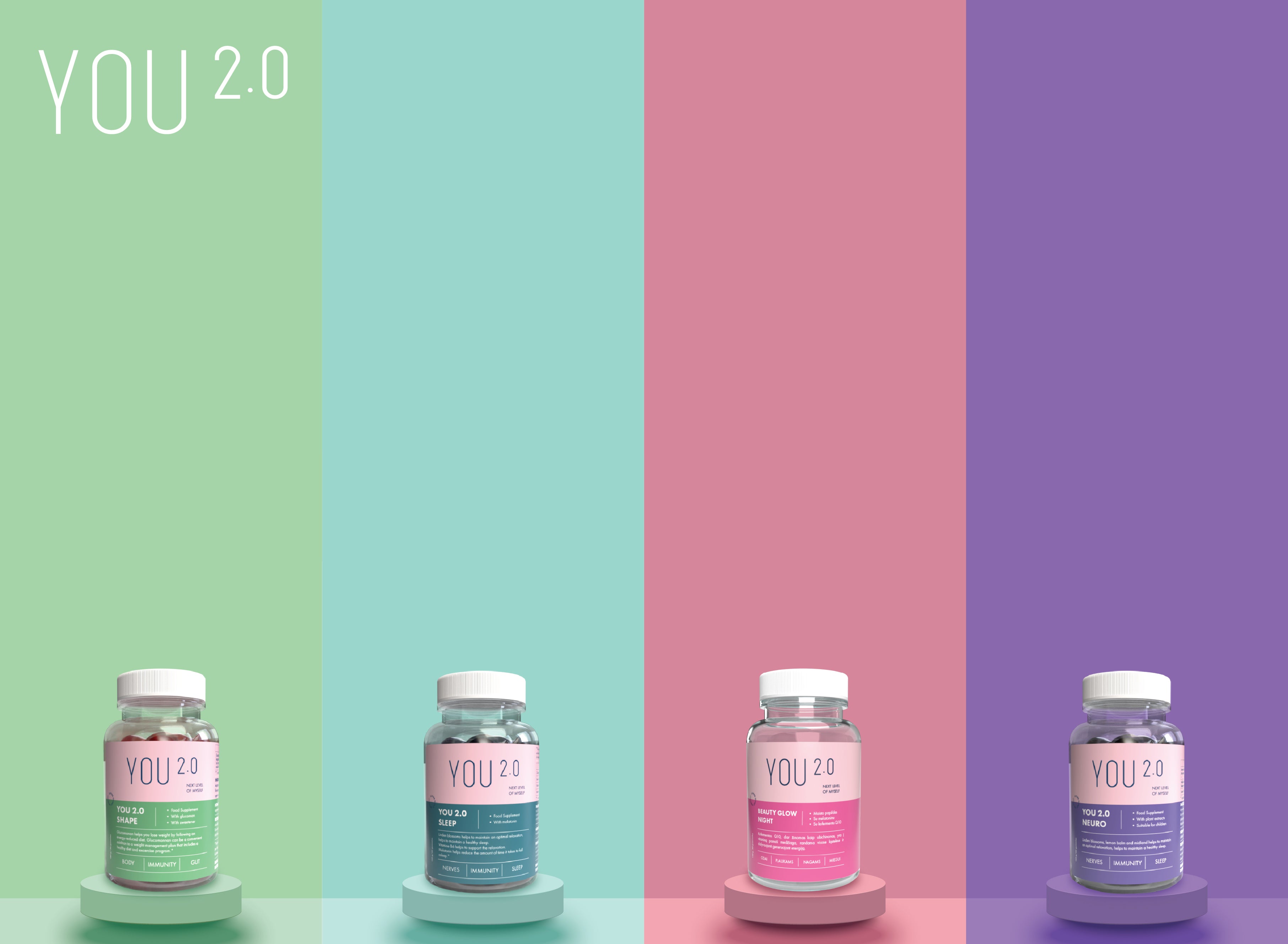 YOU 2.0 natūralūs papildai – Level You 2.0