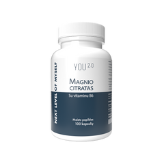 YOU 2.0 Magnesium Citrate with Vitamin B6, 100 capsules